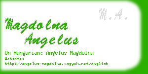 magdolna angelus business card
